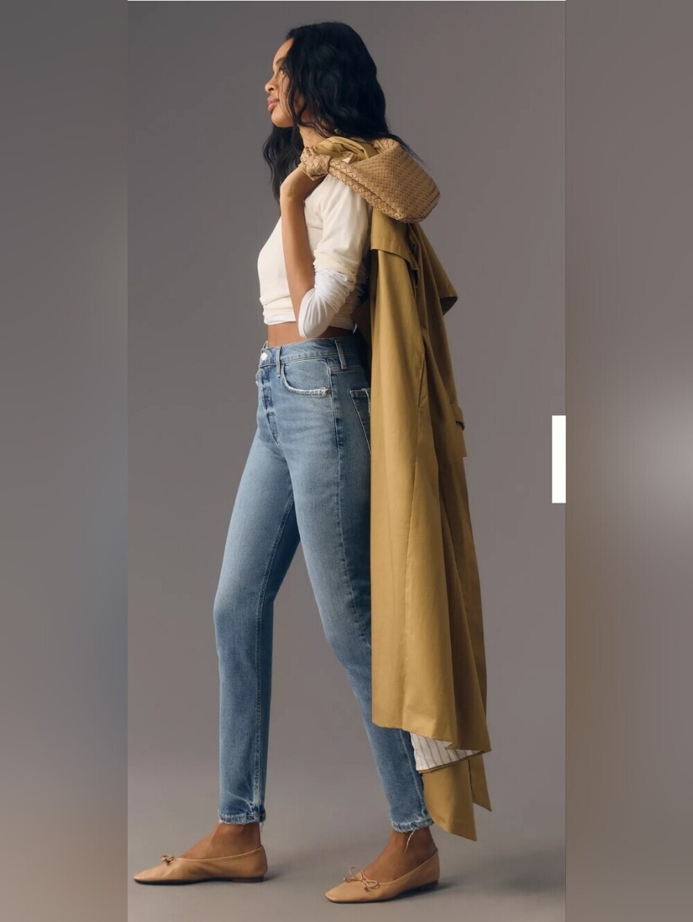 Agolde Light Blue Nico High Rise Slim Straight Jeans Size 28 - Picture 3 of 12
